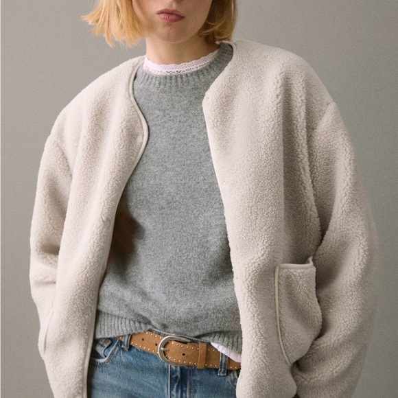 Mango Jackets & Blazers - Mango Shearling Effect Jacket